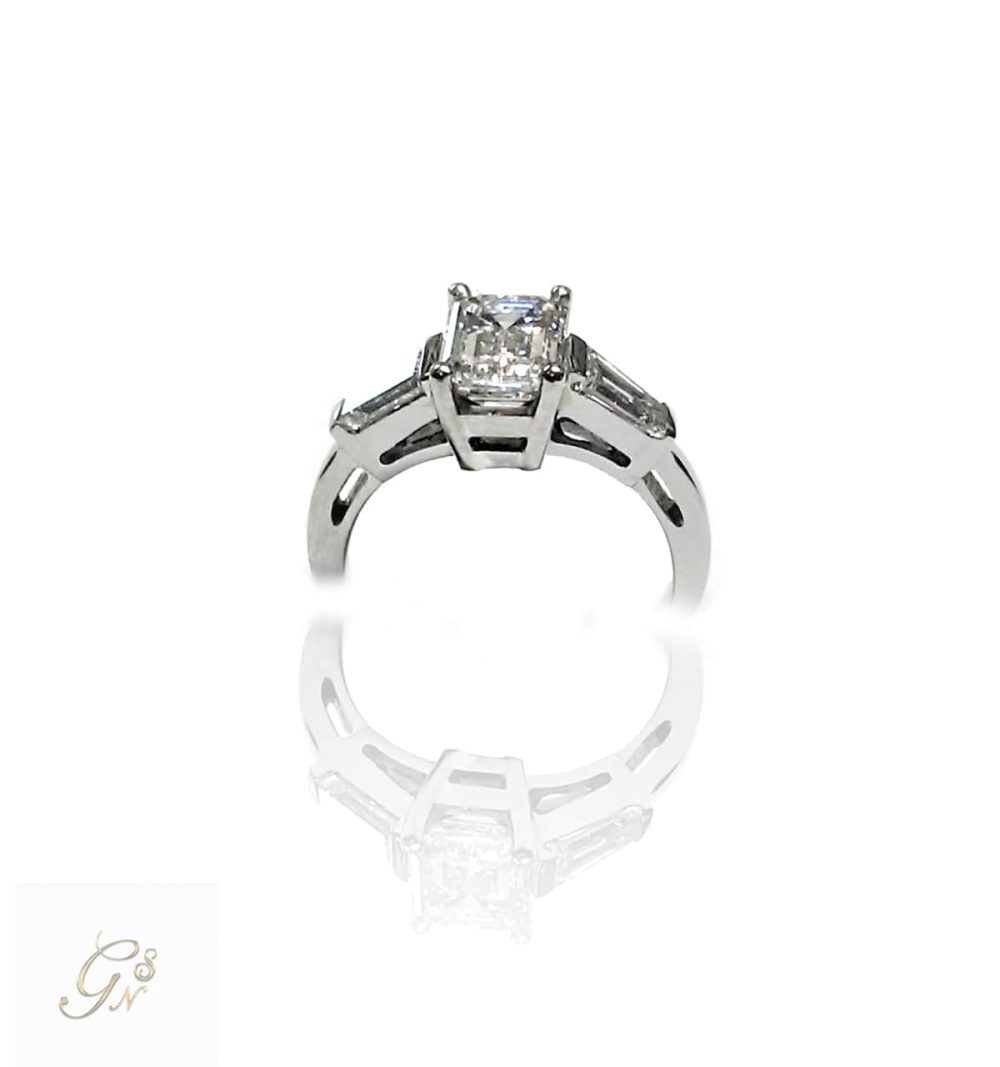 Vigselring diamantring trestensring