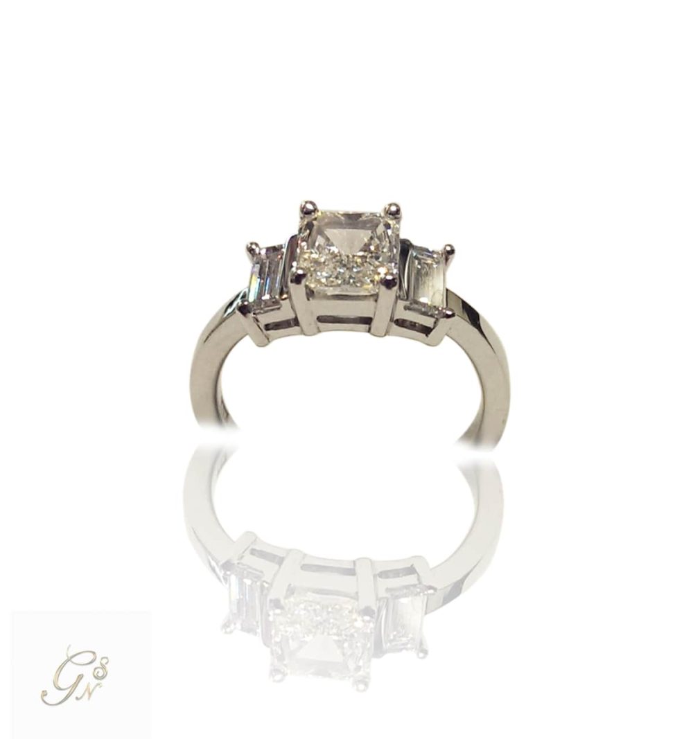 Vigselring diamantring trestensring