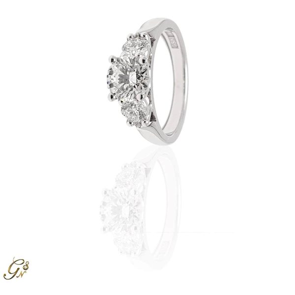 Vigselring diamantring trestensring förlovningsring