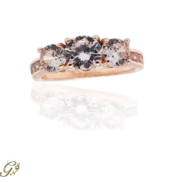 Diamantring trestensring vigselring